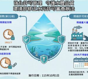 繞流排放等重大違規 將縮短污水排放許可效期
