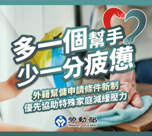 外傭申請新制4/13開放 勞動部近期修法