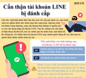 Cẩn thận tài khoản LINE bị đánh cắp