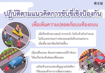 ปฏิบัติตามแนวคิดการขับขี่เชิงป้องกัน เพื่อเพิ่มความปลอดภัยบนท้องถนน