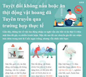 Tuyệt đối không nấu hoặc ănthịt động vật hoang dã Tuyên truyền qua trường hợp thực tế
