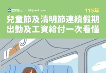 兒童、清明連假 勞動部說明出勤工資計算