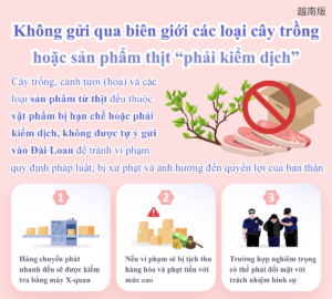 Không gửi qua biên giới các loại cây trồng hoặc sản phẩm thịt “phải kiểm dịch”