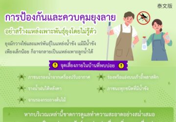 การป้องกันและควบคุมยุงลาย - อย่าสร้างแหล่งเพาะพันธุ์ยุงโดยไม่รู้ตัว