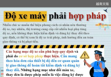 Độ xe máy phải hợp pháp