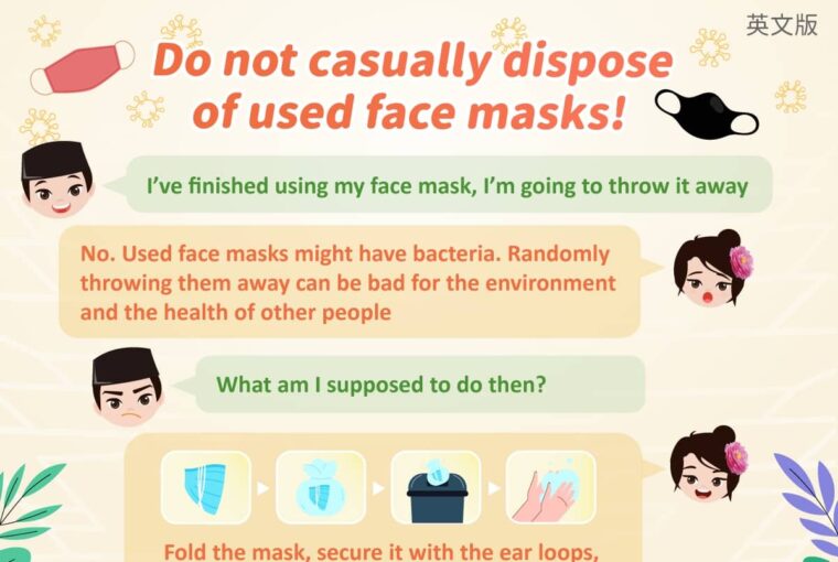 Do not casually dispose of used face masks!