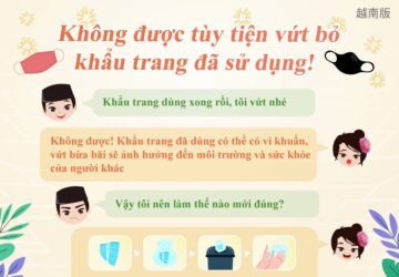 Không được tùy tiện vứt bỏ khẩu trang đã sử dụng!