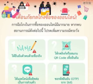 เตือนภัยกลโกงซื้อของออนไลน์!