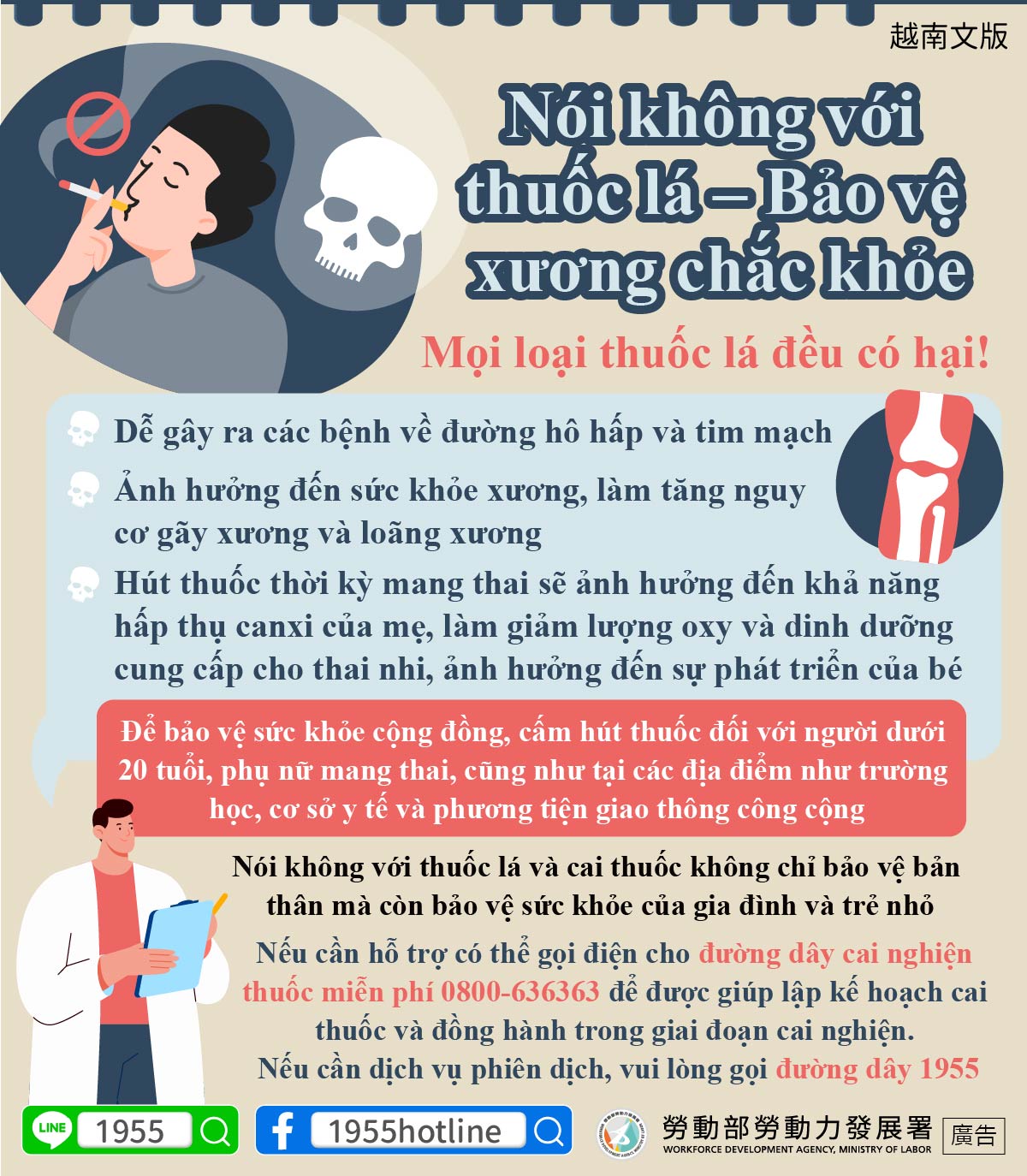 Nói không với thuốc lá – Bảo vệ xương chắc khỏe