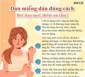 Dán miếng dán đúng cách Bớt đau mỏi, thêm an tâm!