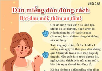 Dán miếng dán đúng cách Bớt đau mỏi, thêm an tâm!