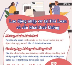 Lao động nhập cư tại Đài Loan có cần khai thuế không