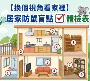 如何防治居家鼠患？ 掌握「三不」要點 杜絕老鼠進入家中躲避。圖／環境部