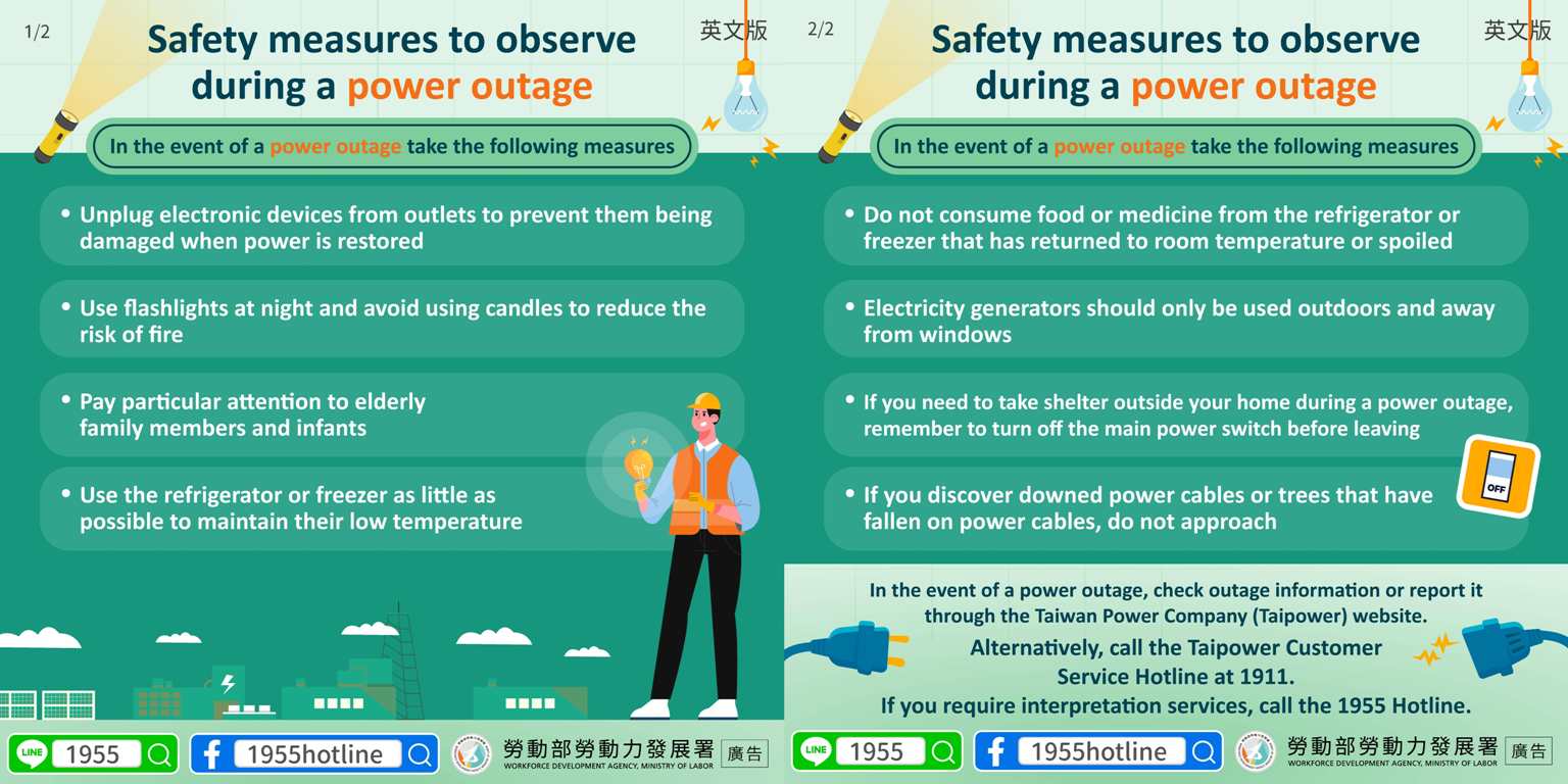 Safety measures to observe during a power outage