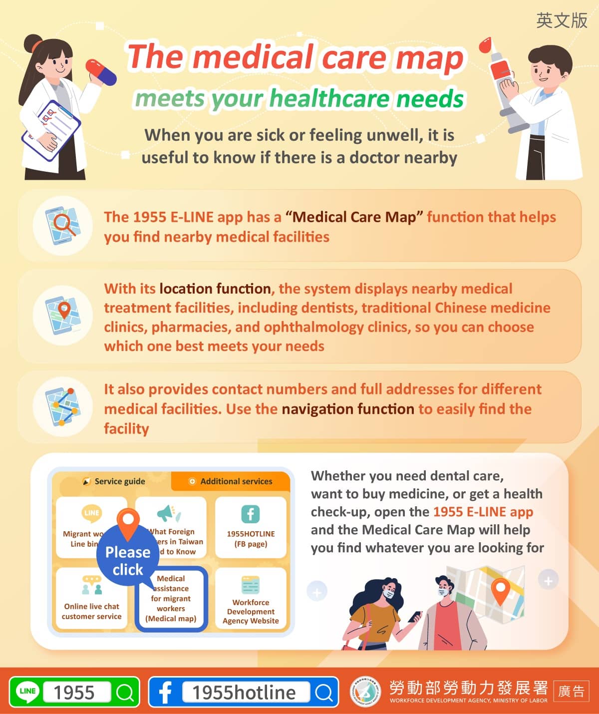 The medical care map meets your healthcare needs