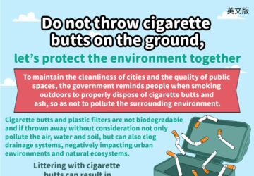 Do not throw cigarette butts on the ground, let’s protect the environment together