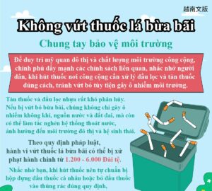 Không vứt thuốc lá bừa bãi Chung tay bảo vệ môi trường