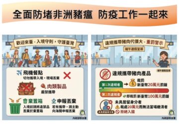 端午邊境加強查驗抽檢 防堵非洲豬瘟