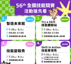 第56屆全國技能競賽29日登場 民眾免費參觀