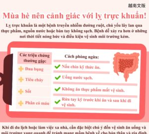 Mùa hè nên cảnh giác với lỵ trực khuẩn!