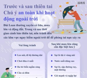 Trước và sau thiên tai Chú ý an toàn khi hoạt động ngoài trời