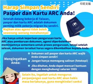 Harap Simpan Sendiri Paspor dan Kartu ARC Anda!