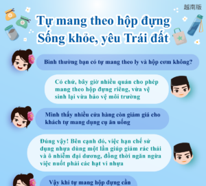 Tự mang theo hộp đựng Sống khỏe, yêu Trái đất