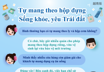 Tự mang theo hộp đựng Sống khỏe, yêu Trái đất