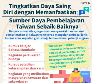 Tingkatkan Daya Saing Diri dengan Memanfaatkan Sumber Daya Pembelajaran Taiwan Sebaik-Baiknya