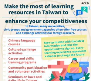Make the most of learning resources in Taiwan to enhance your competitiveness
