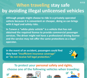 When traveling stay safeby avoiding illegal unlicensed vehicles