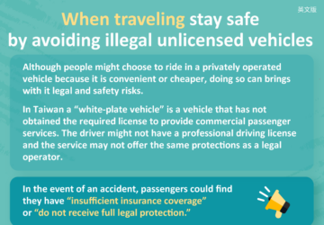 When traveling stay safeby avoiding illegal unlicensed vehicles