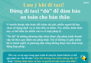 Lưu ý khi đi taxi! Đừng đi taxi “dù” để đảm bảoan toàn cho bản thân