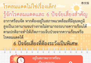 โรคลมแดดไม่ใช่เรื่องเล็ก! รู้จักโรคลมแดดและ 6 ปัจจัยเสี่ยงสำคัญ