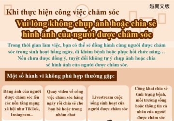 Khi thực hiện công việc chăm sóc Vui lòng không chụp ảnh hoặc chia sẻ hình ảnh của người được chăm sóc