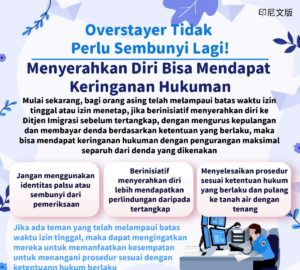 Overstayer Tidak Perlu Sembunyi Lagi! Menyerahkan Diri Bisa Mendapat Keringanan Hukuman