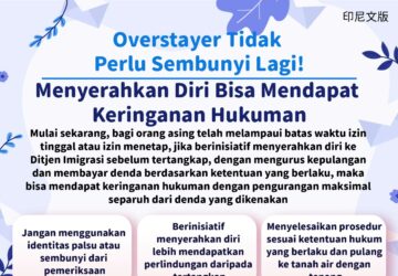 Overstayer Tidak Perlu Sembunyi Lagi! Menyerahkan Diri Bisa Mendapat Keringanan Hukuman
