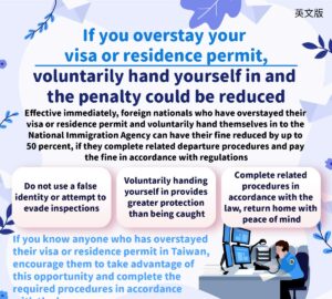 If you overstay your visa or residence permit, voluntarily hand yourself in and the penalty could be reduced