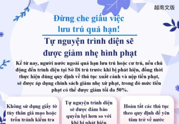 Đừng che giấu việc lưu trú quá hạn! Tự nguyện trình diện sẽ được giảm nhẹ hình phạt