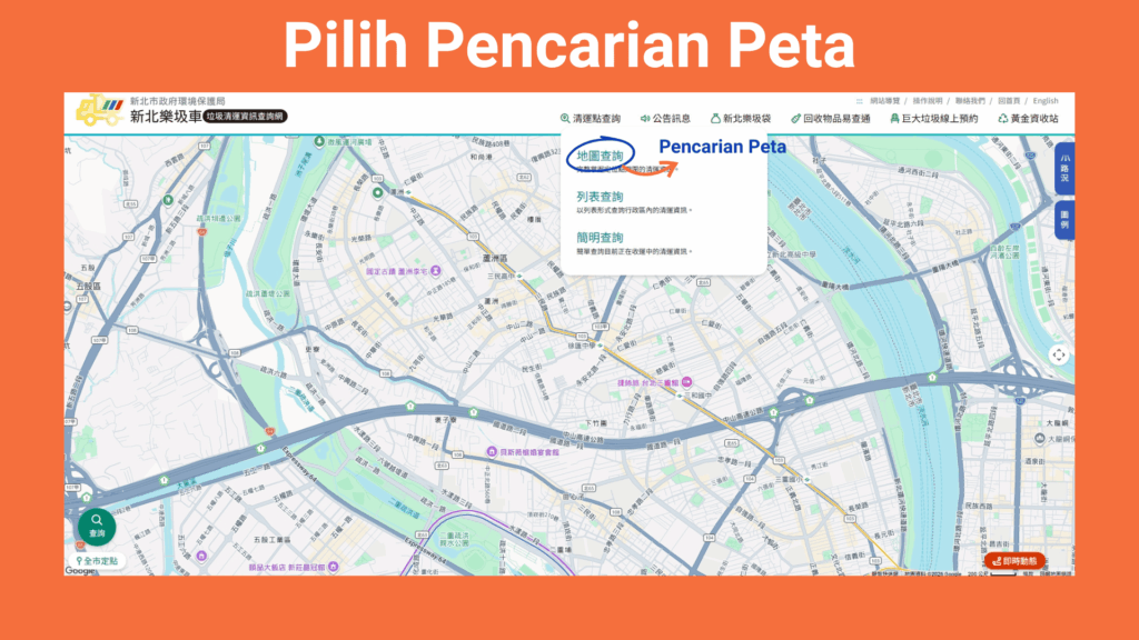 Pilih Pencarian Peta