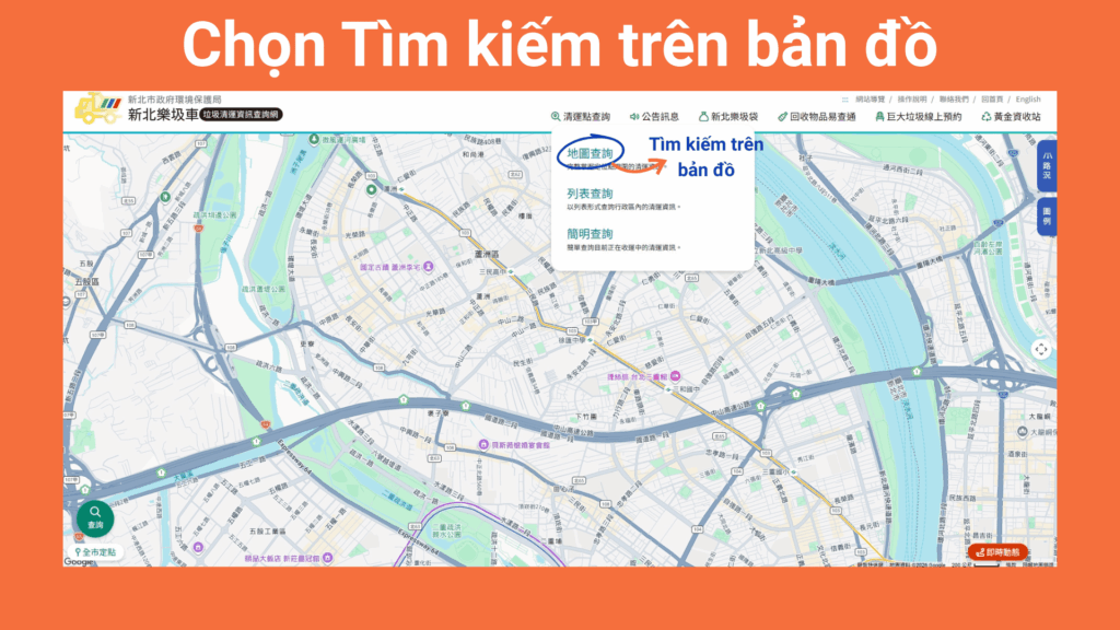 Chọn Tra cứu Bản đồ