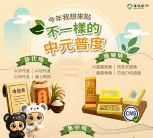 環境部推廣普度新三燒 呼籲做公益替代、集中收運。圖／環境部