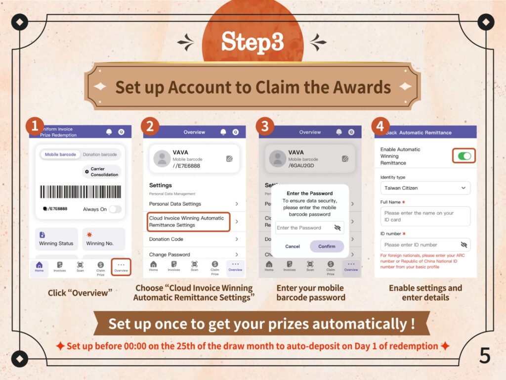 Set Up Account to Claim the Awards. photo/MOF