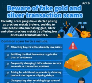 Beware of fake gold and silver transaction scams