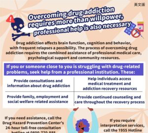 Overcoming drug addiction requires more than willpower, professional help is also necessary