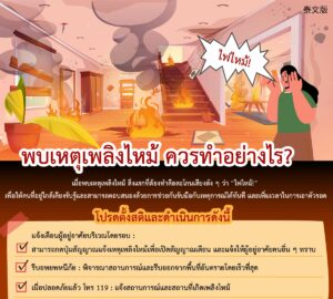 พบเหตุเพลิงไหม้ ควรทำอย่างไร?