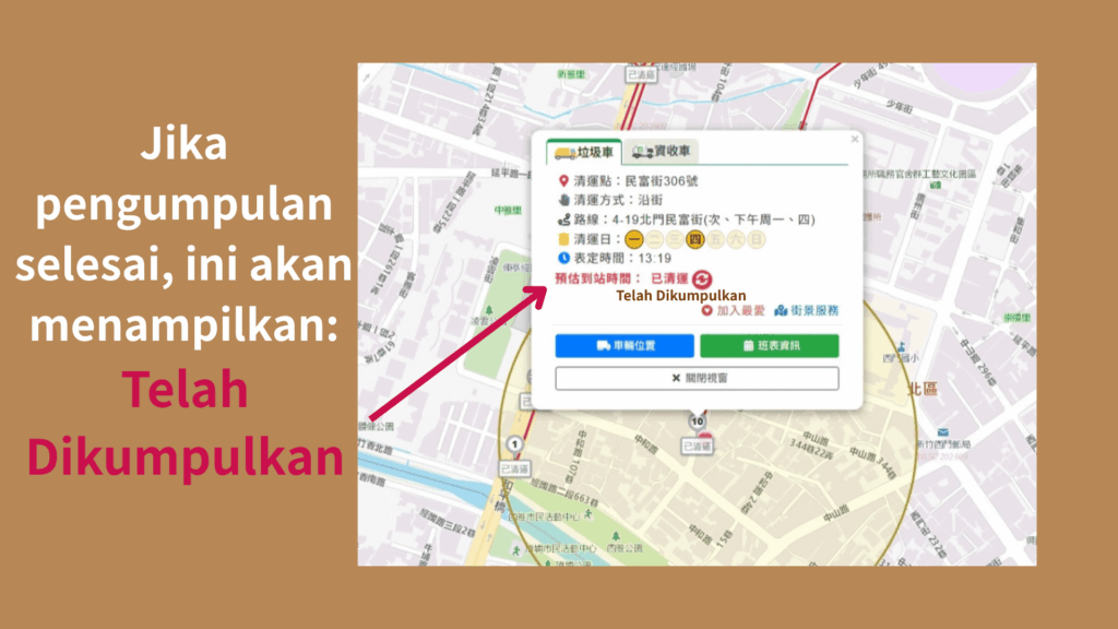 Jika pengumpulan selesai, ini akan menampilkan "Telah Dikumpulkan".
