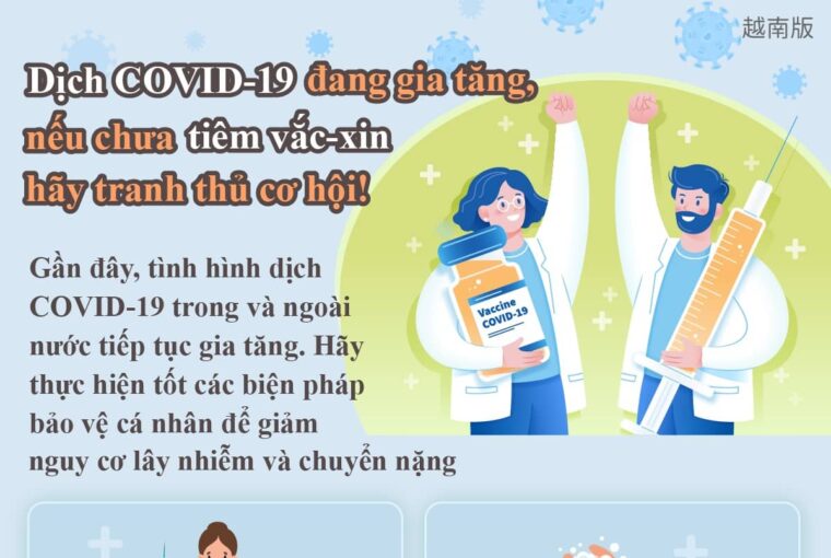 Dịch COVID-19 đang gia tăng, nếu chưa tiêm vắc-xin hãy tranh thủ cơ hội!