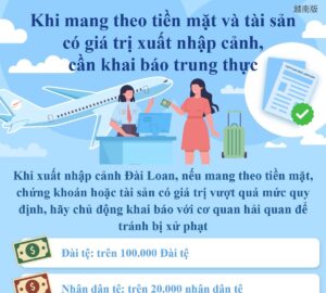 Khi mang theo tiền mặt và tài sản có giá trị xuất nhập cảnh, cần khai báo trung thực