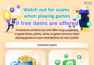 Watch out for scams when playing games if free items are offered